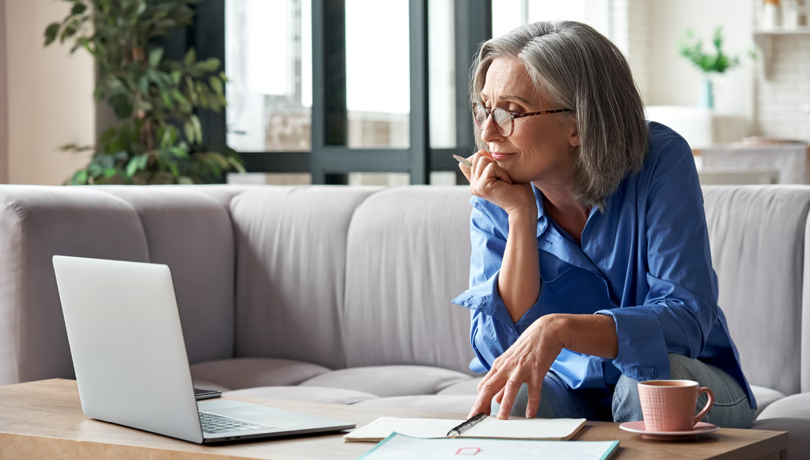 Woman with laptop